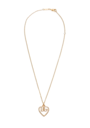 Dolce & Gabbana logo-pendant crystal-embellished necklace - Gold