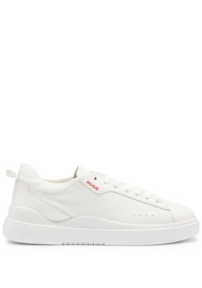 HUGO logo-print panelled sneakers - White