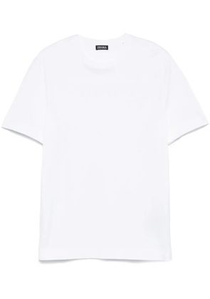 Zegna logo-embroidered T-shirt - White