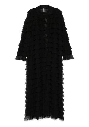 Norma Kamali ruffled coat - Black