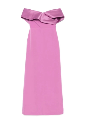Rhea Costa off-shoulder maxi dress - Purple