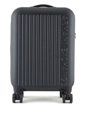 Armani Exchange logo-embossed luggage - Black