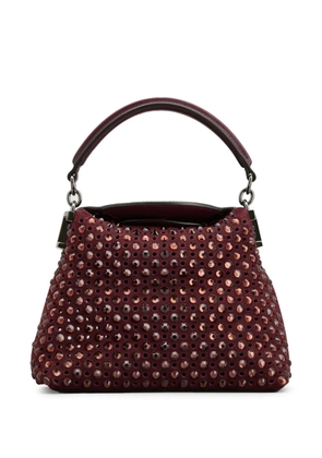 Tod's logo-plaque leather tote bag - Red