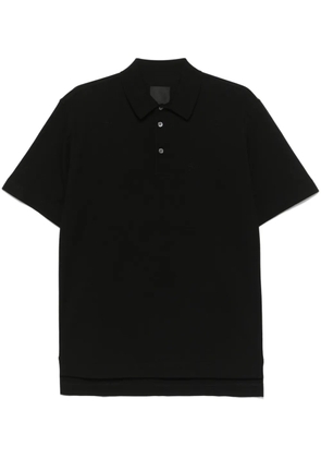 Givenchy logo-embroidered cotton polo shirt - Black