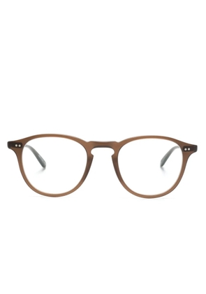 Garrett Leight Hampton round-frame glasses - Brown