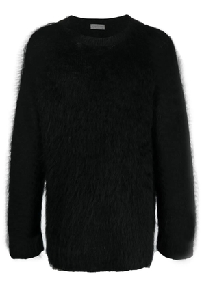 Yohji Yamamoto furry-knit design jumper - Black