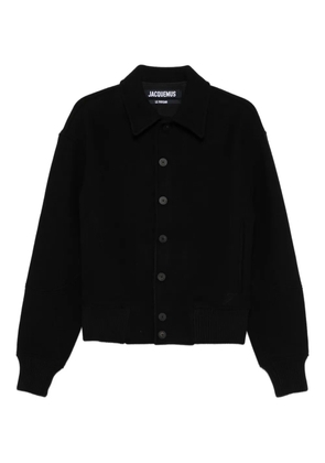 Jacquemus button-fastening ribbed-hem jacket - Black