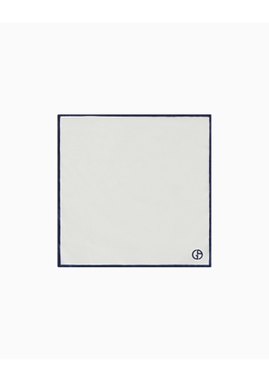 Silk pocket square with logo