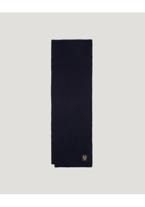 Belstaff Watch Scarf Men's Lambswool Dark Navy Size One Size
