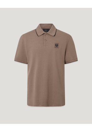 Belstaff Tipped Polo Men's Cotton Pique Asphalt Size 2XL