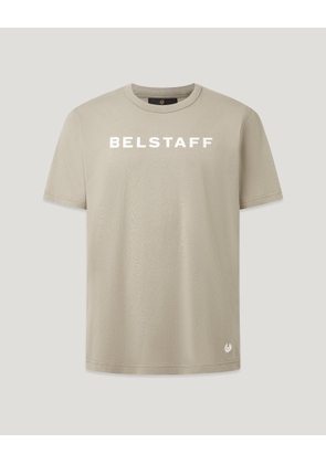 Belstaff Logo T-shirt Men's Cotton Jersey Dark Sand Size 2XL