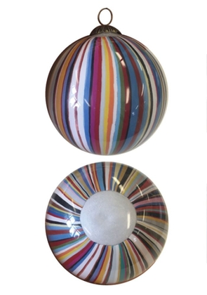 Paul Smith Hand-Painted 'Signature Stripe' Glass Bauble Multicolour