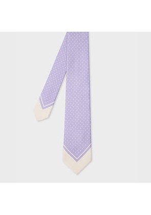 Paul Smith Lilac Polka Dot Silk Tie Purple