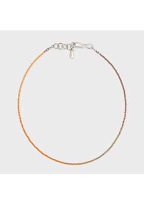 Paul Smith Orange and Brown Beaded Necklace Multicolour