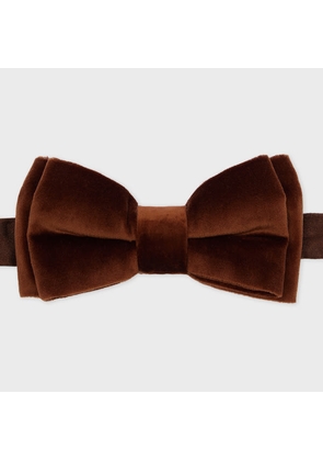 Paul Smith Dark Brown Velvet Pre-Tied Bow Tie