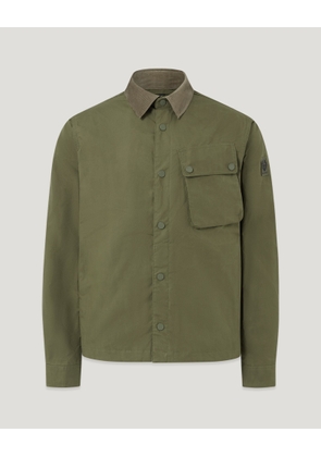 Belstaff Ground Jacket Men's Dry Waxed Cotton True Olive Size 2XL