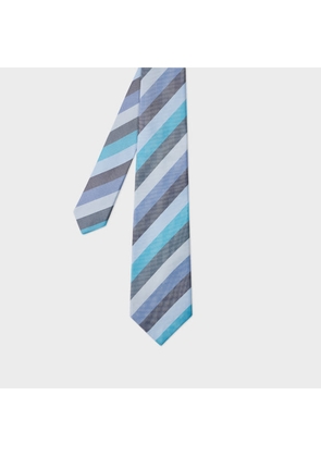 Paul Smith Blue Multistripe Silk Tie