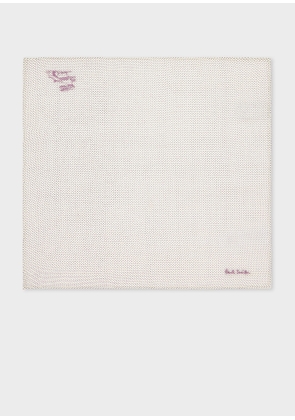 Paul Smith Silk-Blend Cream Pocket Square White
