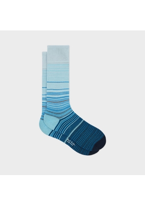Paul Smith Blue Gradient Stripe Socks