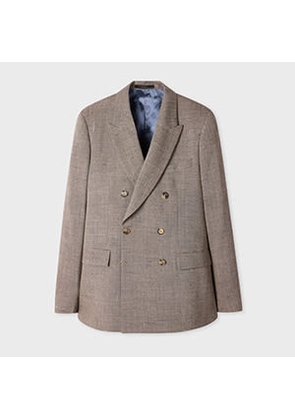 Paul Smith Brown Flecked Wool-Viscose Double-Breasted Blazer