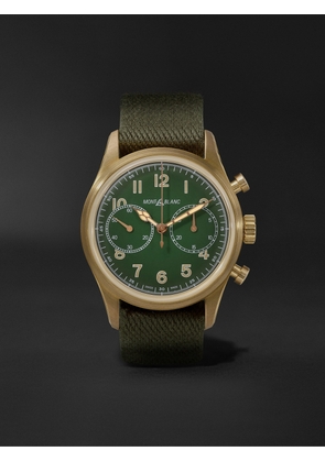 Montblanc - 1858 Automatic Chronograph Limited Edition 42mm Bronze and Webbing Watch, Ref No. 119908 - Men - Green