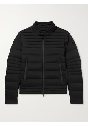 Moncler - Pires Logo-Appliquéd Quilted Shell Down Biker Jacket - Men - Black - 1
