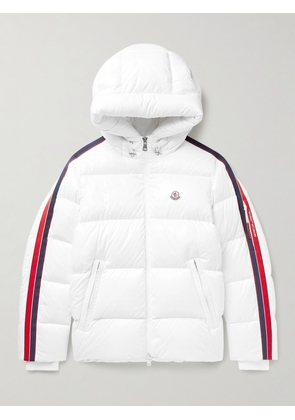 Moncler - Dincer Striped Quilted Nylon Hooded Down Jacket - Men - White - 1