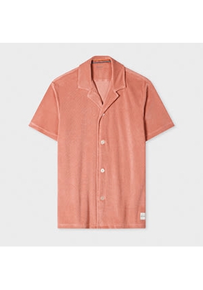 Paul Smith Women's Peach Towelling Short Sleeve Shirt Orange