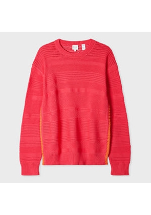 Paul Smith Bright Pink Textured Cotton Sweater