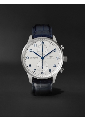 IWC Schaffhausen - Portugieser Automatic Chronograph 41mm Stainless Steel and Alligator Watch, Ref. No. IW371605 - Men - Silver