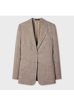 Paul Smith Women's Unlined Brown Flecked Wool-Viscose Blazer