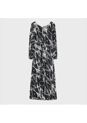 Paul Smith Women's Monochrome Abstract Midi Dress Black