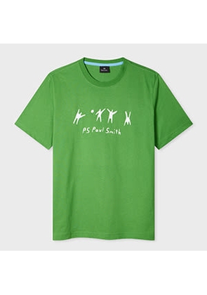 PS Paul Smith Green 'Volleyball' Print T-Shirt