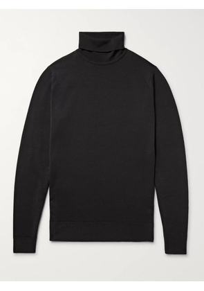 John Smedley - Cherwell Merino Wool Rollneck Sweater - Men - Black - S