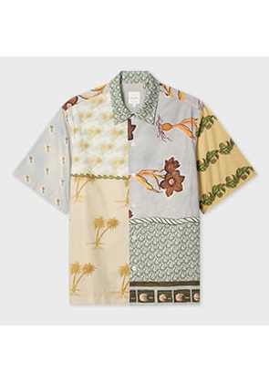 Paul Smith Blue and Yellow 'Textile' Shirt