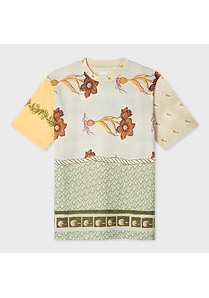Paul Smith Blue and Yellow 'Textile' T-Shirt