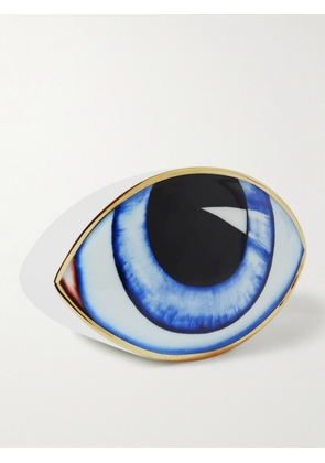 L'Objet - Lito Gold-Plated Porcelain Paperweight - Men - Blue