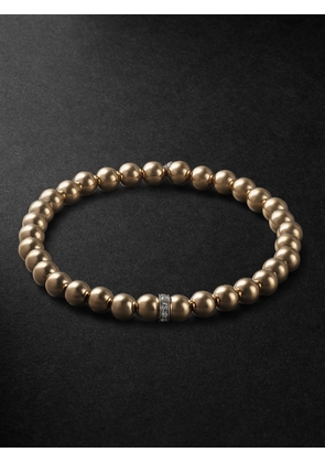 Sydney Evan - Gold and Silver Diamond Beaded Bracelet - Men - Gold