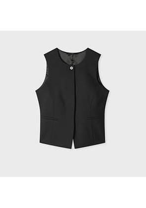 Paul Smith Women's Black Wool Asymmetric Waistcoat
