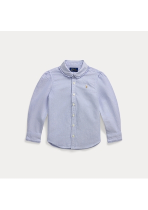 Ruffled Cotton Oxford Shirt
