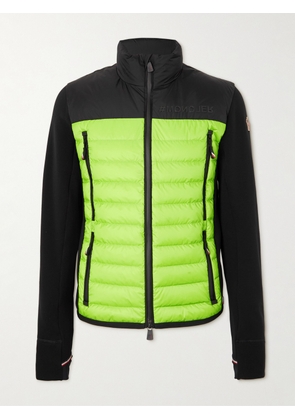 Moncler Grenoble - Quilted Panelled Jersey Down Ski Jacket - Men - Green - S