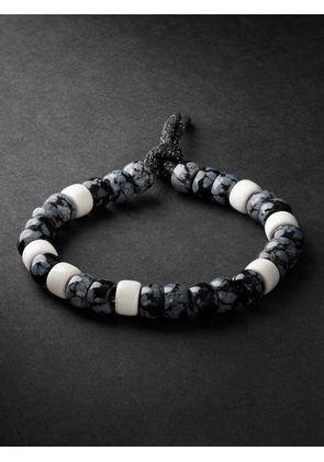 Carolina Bucci - Forte Beads Blackened Gold, Obsidian and Magnesite Bracelet - Men - Black