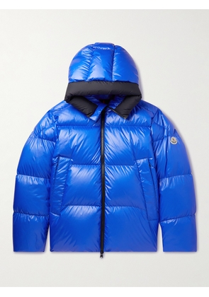 Moncler - Damavand Quilted Glossed-Shell Hooded Down Jacket - Men - Blue - 1
