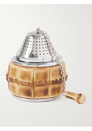 Lorenzi Milano - Bamboo and Chrome-Plated Tea Infuser - Men - Silver