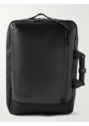 Master-Piece - Slick Logo-Appliquéd CORDURA® Ballistic and Leather Backpack - Men - Black