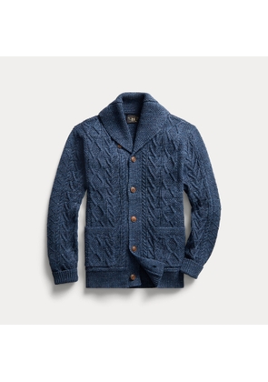 Aran-Knit Cotton Cardigan