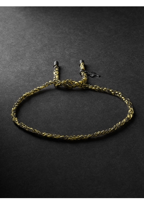 Carolina Bucci - Lucky Travel Blackened Gold and Silk Bracelet - Men - Yellow