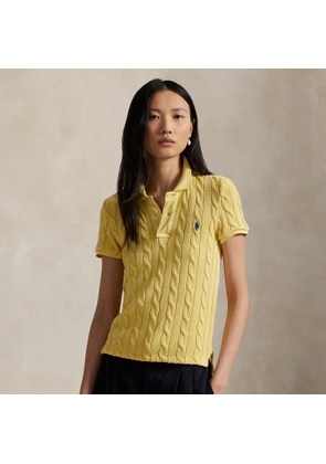 Cable-Knit Polo Shirt