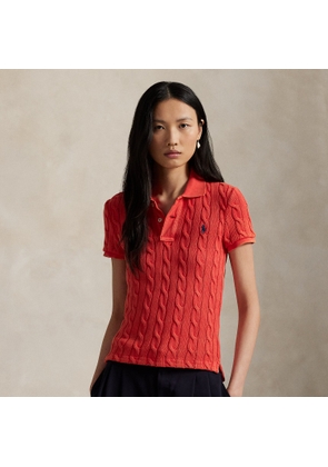 Cable-Knit Polo Shirt