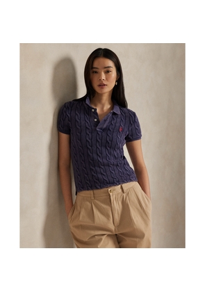 Cable-Knit Polo Shirt